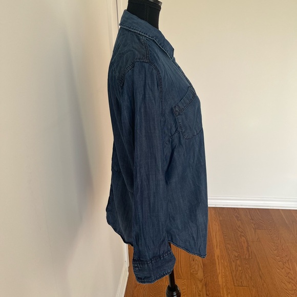 TALBOTS Tailored Button Denim Shirt - Picture 3 of 6